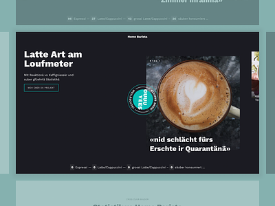 Latte Art Webdesign code concept espresso figma latte art layout school project ui web webdesign website