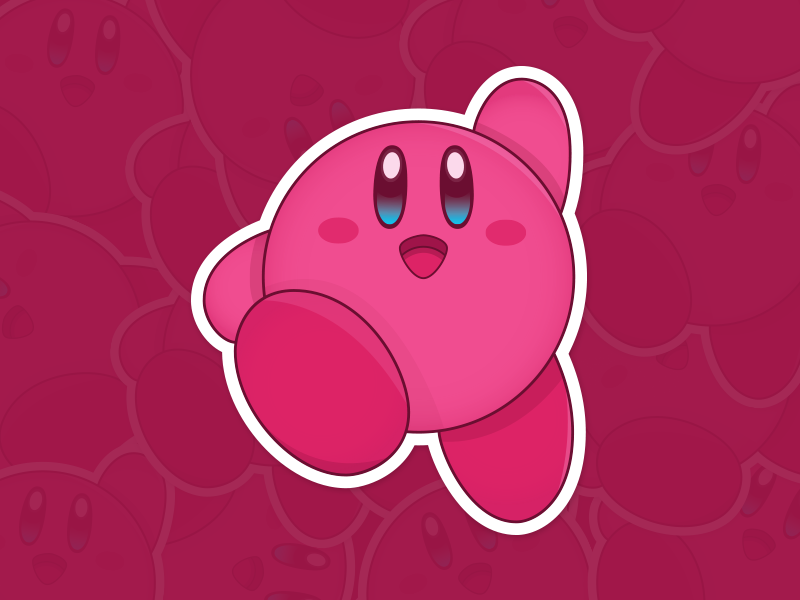 Playoff!! Kirby Sticker for Dribbble Pack by Joel Lüthi on Dribbble