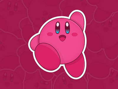 Playoff!! Kirby Sticker for Dribbble Pack dribbble kirby pack pink sticker sticker mule