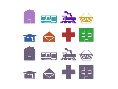 Map Icons graphic icon icons minimal vector