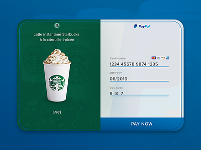 Credit Card 002 card credit dailyui paypal starbucks