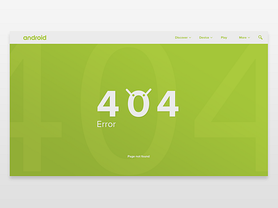 Android 404 Error 2d 404 android dailyui error ui web webdesign