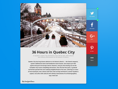 New York Times Social Share. 2d dailyui facebook newyorktimes share social twitter ui
