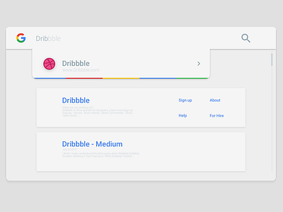 Google app Search. 2d app dailyui google search ui