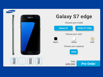 Galaxy S7 edge Customize Product 2d customize dailyui edge galaxy product s7 ui