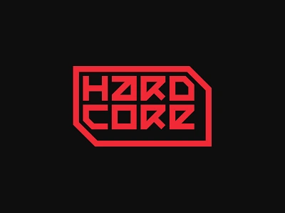 Hardcore fun hard hardcore logo logotype type