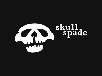 skull spade logo logotype monologotype type