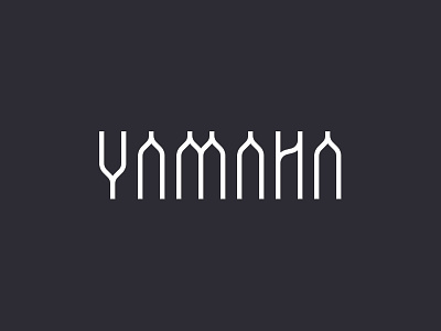 Yamaha logo logotype monologotype type