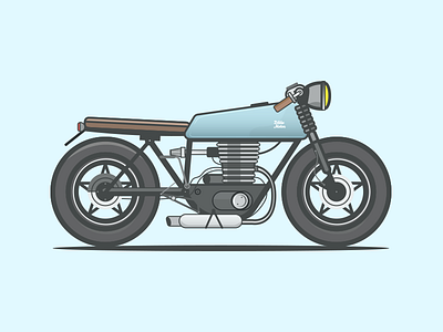Honda cafe racer bike cafe racer engine honda illustration illustrator moto motorcycle racing