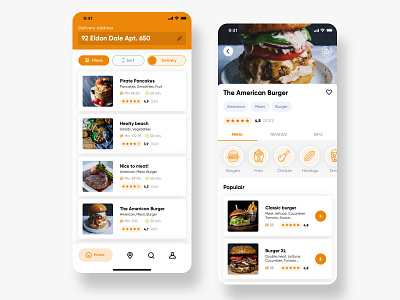 Delivery app redesign app app ui delivery delivery app food food app ios restaurant ui ui design web