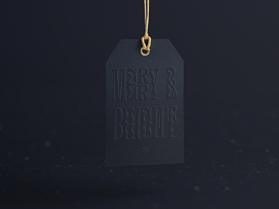 Weekly Warmup - Holiday Gift Tag dark emboss experimental font gift tag glassure glittery golden holiday present