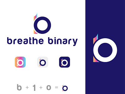 Breathe Binary Logo Design b letter binary logo branding letter logo logo modern logo