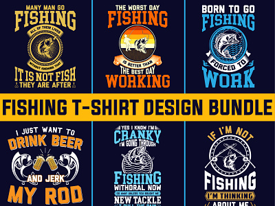 Fishing T-Shirt Design Bundle fish vector fishing fishing net graphic design t shirt design