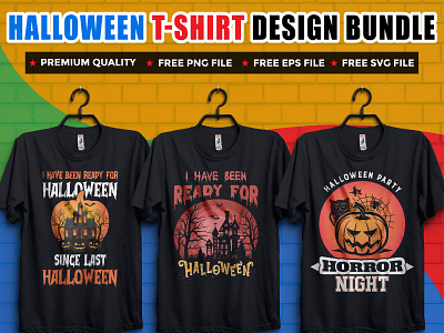 Halloween T-Shirt Design Bundle halloween pumpkin t shirt