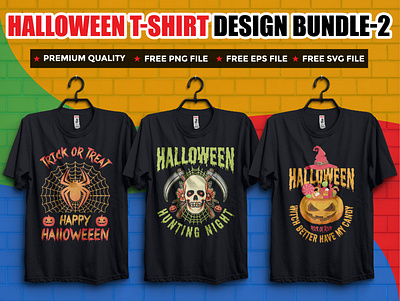 AWESOME HALLOWEEN T-SHIRT DESIGN BUNDLE-2 pumpkin