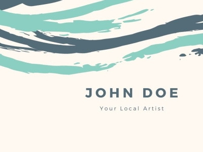 Business card for a local artist