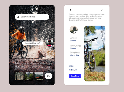 Bike! app design ui ux