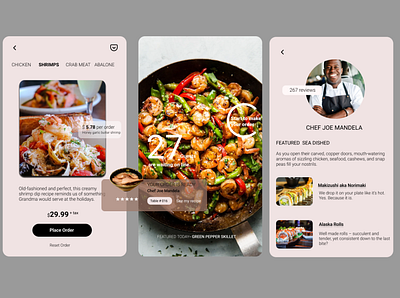 Sea Food! app design ui ux