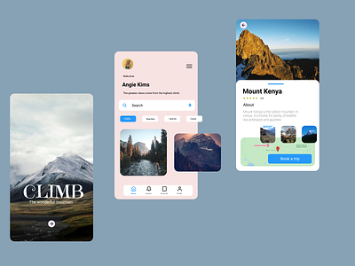 Mountains! app design ui ux