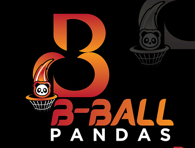 B-Ball Pandas Logo For My Client brand logo business logo creative logo gaming logo logo design minimal logo professional logo unique logo