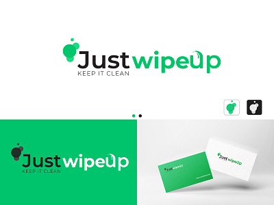 Justwipeup - Cleaning Service Logo Design | logo | branding app branding clean cleaning design graphic graphic design grapic designer icon illustration logo logo design logo designer minimal modern typography vector