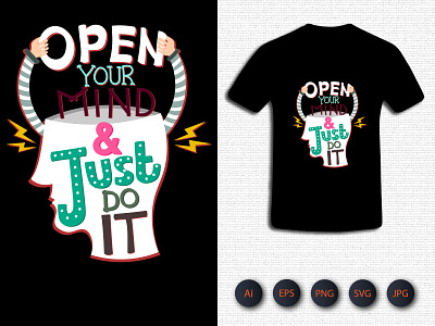 Open Your &Just Do it Tshirt branding design illustration kids activity logo png shirt svg tshirt tshirtdesign typography ui vector