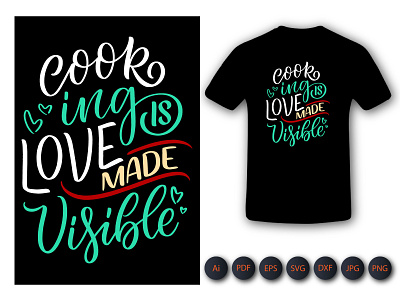 Cooking Is Love Made Tshirt design graphic design hoodie illustration kids activity shirt tshirt tshirtdesign tshirtpng typography vector