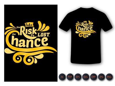 Risk Lost Typography Tshirt Design