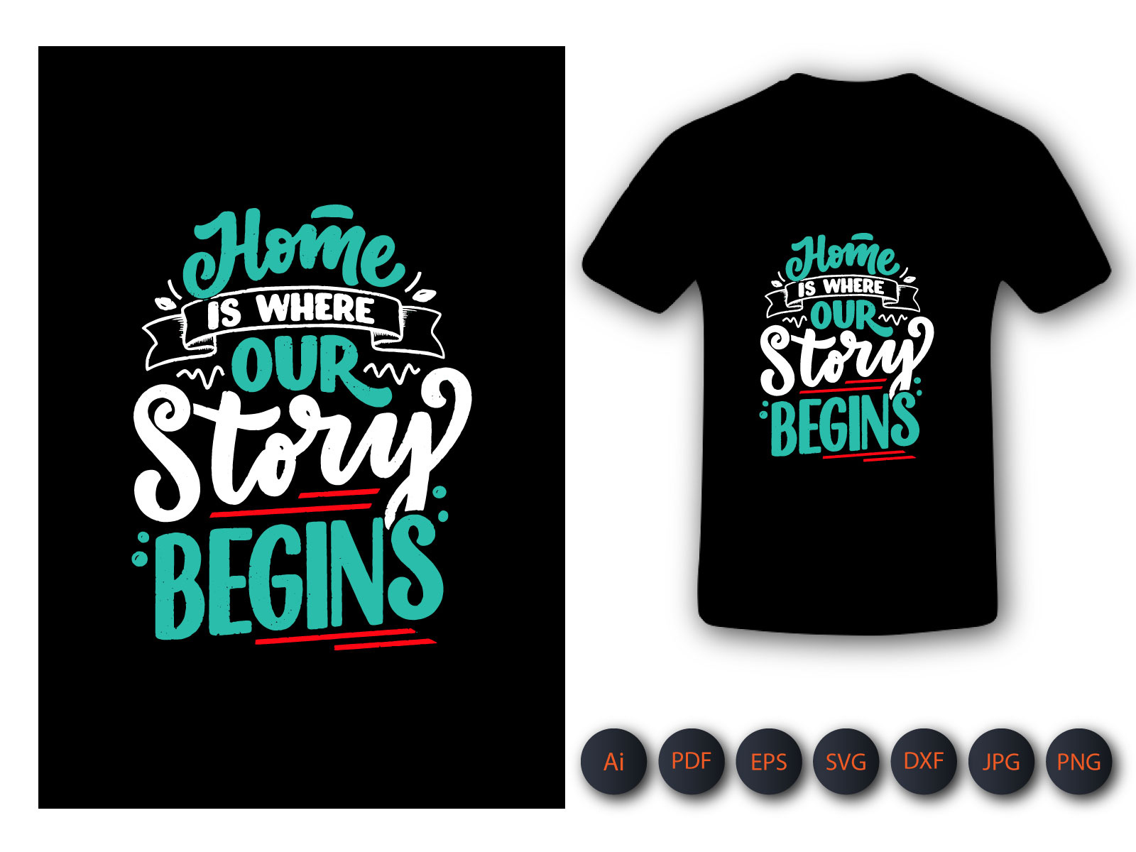 Home Story T-Shirt Design by Design Hub on Dribbble