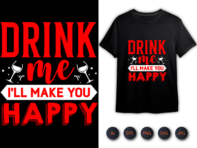 T-Shirt Design for Drink Happy hoodies illustration printing tshirt shirt t shirt tshirt tshirtbuy tshirtjpeg tshirtlove tshirtpng typhograpytshirt typography