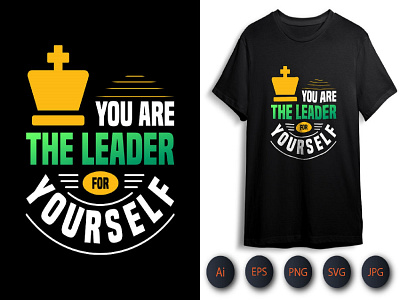 Leader Typography Tshirt Design.