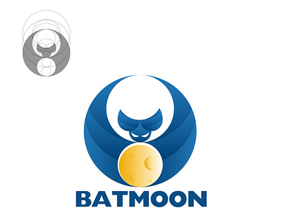 Bat Moonlight Logo app branding design graphic design icon illustration logo typography ui vector