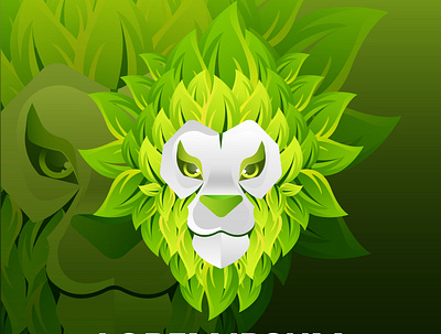 Logo Gradient Animal Ilustrasition EcoLion animation app art branding design eco graphic design icon illustration illustrator lion logo mascot minimal vector