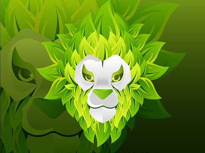 Logo Gradient Animal Ilustrasition EcoLion