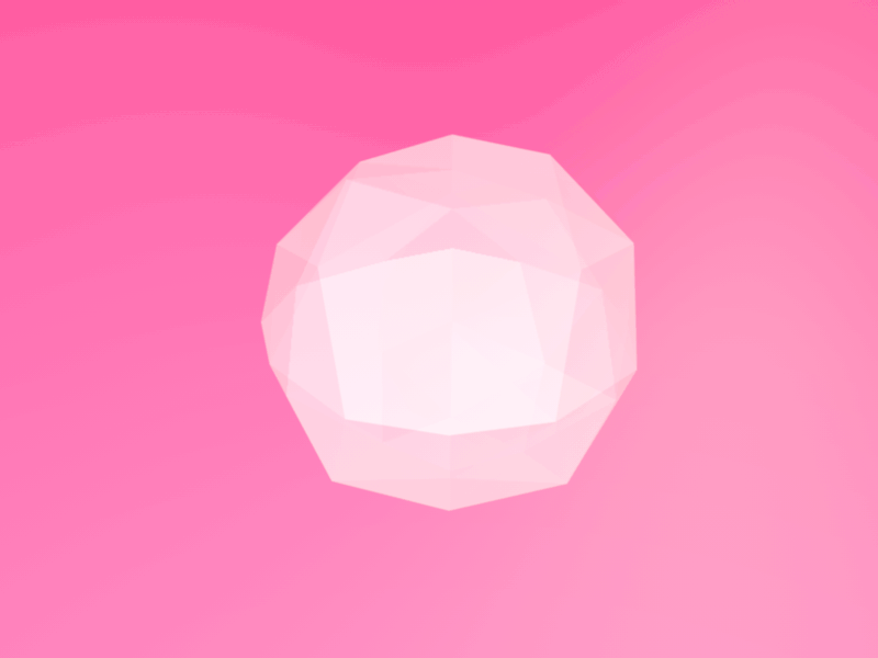 Marshmallow low poly marshmallow micka touillaud pink sphere triangle