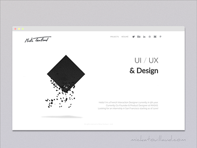 Portfolio design micka touillaud mickatouillaud portfolio ui ux website