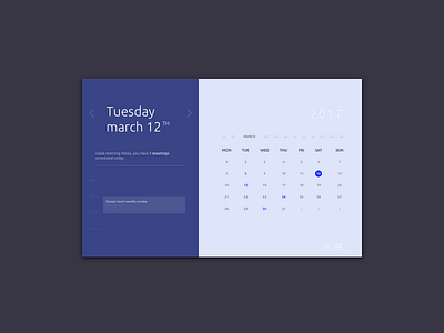 Day 04 : Calendar UI calendar daily ui date flat meeting micka touillaud ui ux widget