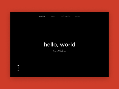 hello, world black white designer portfolio hello world minimalist personal website portfolio website