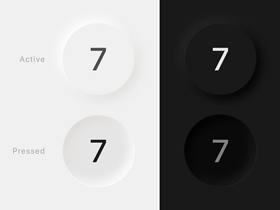 Soft UI buttons [Figma Freebie 🎁] 2020 trend black white blackandwhite button button states dark ui darkmode minimal minimalism minimalist neumorphic neumorphism shadows ui