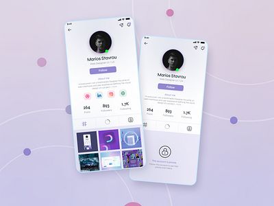 Daily Ui Task 06 - User Profile android app app screen colorful creative daily daily ui design design inspiration figma graphic design instagram ios profile ui uitrends uiux user user profile ux