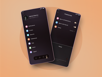 Daily UI 07 - Settings android app app screen colorful creative daily daily ui dark mode design design inspiration figma instagram ios mobile settings ui uitrends uiux ux
