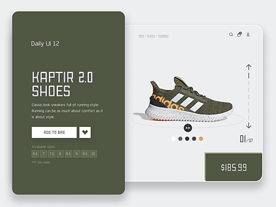 Daily Ui 12 - E-commerce add to bag add to cart clothing creative daily daily ui daily ui 12 design e commerce ecommerce header online shop retailer shoes shop ui ux web design web inspiration