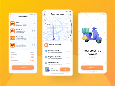 Daily UI Task 20 - Tracking Order 20 app creative daily daily ui daily ui 20 deliver delivery design food location order order tracking order ui ux