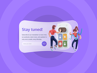 Daily UI 26 - Subscribe 26 card creative daily daily ui daily ui 26 design follow news newsletter section sub subscribe ui ux