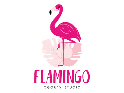Poster for the beauty studio beauty branding flamingo graphic design logo poster