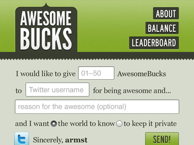 Awesomebucks app mobile web responsive design