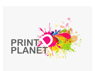 Print Planet Logo illustration logo