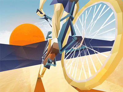 bicycle bicycle ichet illustration polygonal sport