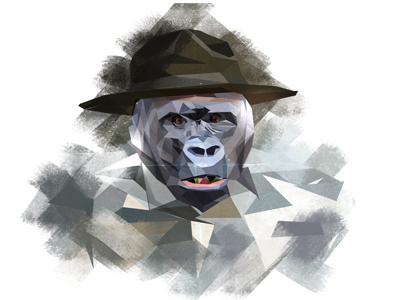 Gorilla bird digitalart‬ gorilla ichet illustration polygonal ‎‎illustrationtrend ‪artist‬ ‪art‬ ‪digitalpainting‬ ‪draw‬ ‪paint‬
