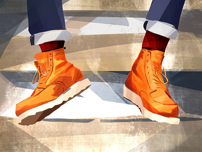 man shoes boots fashion man orange outdoor shoes